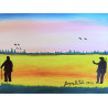 Gaspare Mutolo – Olio su Tela 30×40 cm (2023) | Paesaggio con Figure | Opera Firmata