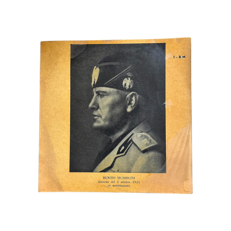 Benito Mussolini Disco storico Pubblidisco Collana Storica discorso 16 dicembre 1944
