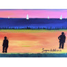 Gaspare Mutolo – Olio su Tela 30×40 cm (2023) | Paesaggio Marino con Figure | Opera Firmata