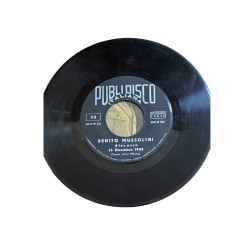 Benito Mussolini Disco storico Pubblidisco Collana Storica discorso 16 dicembre 1944