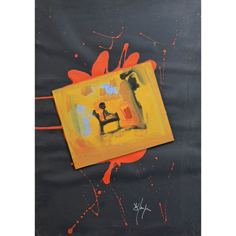 Salvatore D’Imperio tecnica mista su tela 50x70 cm 2019 opera firmata