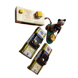 Giocattoli Vintage Anni 70 Lotto Auto Latta Fisher Price e Tamburino