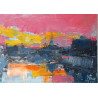 Gheorghe Miron "Castel Sant'Angelo e il vaticano" Olio su tela 50 x 70 cm, 2023 , Firmato e Certificato
