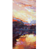 Gheorghe Miron "Tramonto" Olio su tela 60 x 40 cm, 2023 , Firmato e Certificato