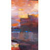 Gheorghe Miron "Tramonto" Olio su tela 60 x 40 cm, 2023 , Firmato e Certificato