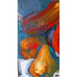 Gheorghe Miron "Zucchine" Olio su tela 50 x 70 cm, 2023 , Firmato e Certificato