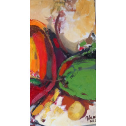 Gheorghe Miron "Zucchine" Olio su tela 50 x 70 cm, 2023 , Firmato e Certificato
