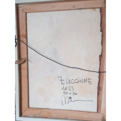 Gheorghe Miron "Zucchine" Olio su tela 50 x 70 cm, 2023 , Firmato e Certificato