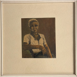 Fioravante Lione – Il vecchio al porto (1952) | Tempera firmata