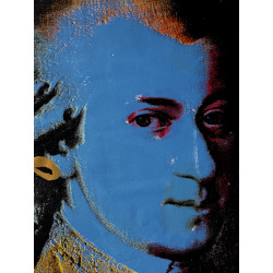 Steve Kaufman (SAK) – Mozart | Serigrafia su Tela Firmata 128×103 cm