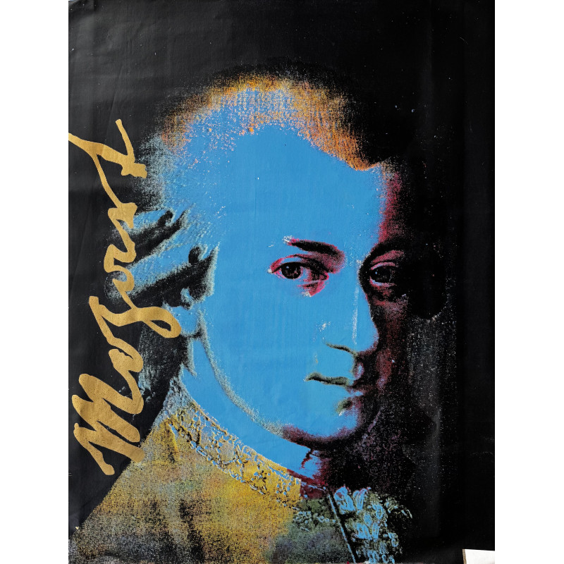 Steve Kaufman (SAK) – Mozart | Serigrafia su Tela Firmata 128×103 cm