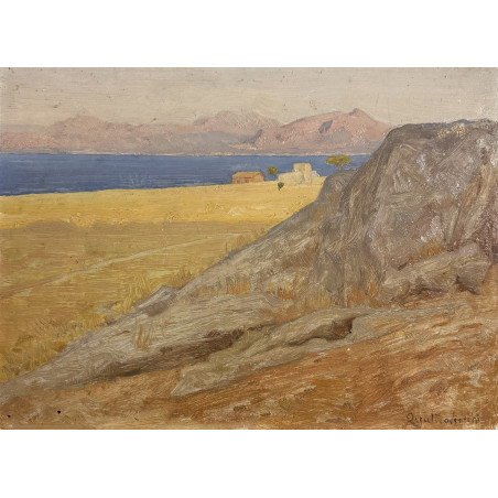 Domenico Quattrociocchi – Paesaggio | Olio su tela anni ’30-’40