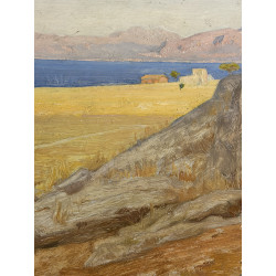 Domenico Quattrociocchi – Paesaggio | Olio su tela anni ’30-’40