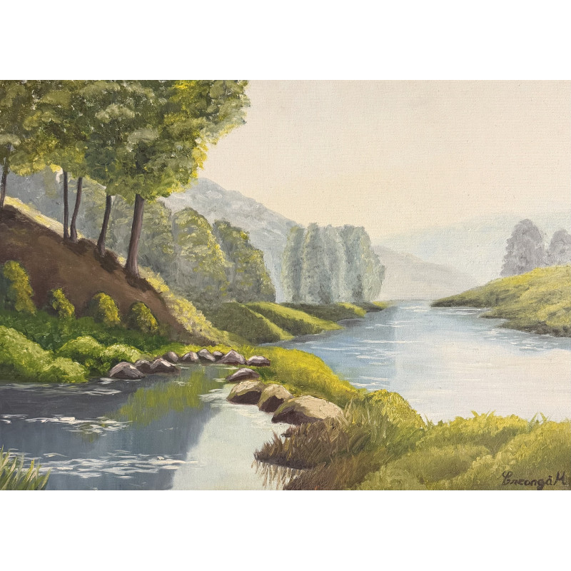 Maria Creanga – Paesaggio | Olio su tela 35×50 cm firmato