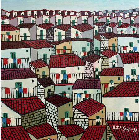 Gaspare Mutolo – Olio su Tela 60×60 cm (1997) | Opera Firmata e Certificata
