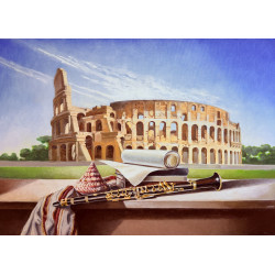 Sergio Nardoni – Concertino per il Colosseo | Olio su tela 50×70 cm