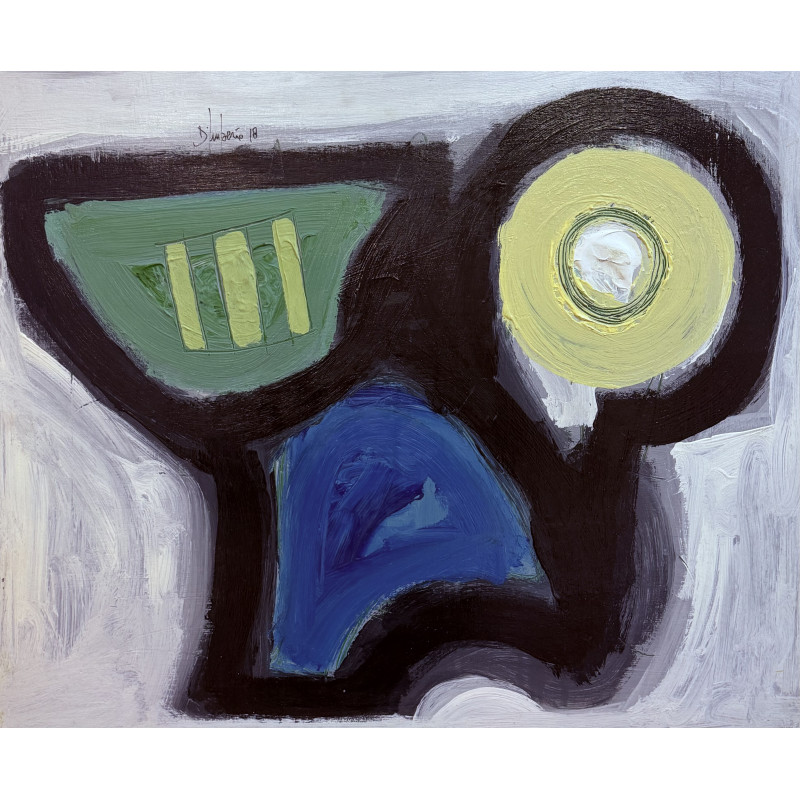 Salvatore D’Imperio – Olio su tavola 2018 | Opera astratta firmata 60×50 cm