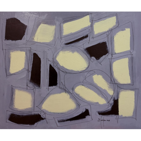 Salvatore D’Imperio – Olio su tavola 2018 | Opera astratta firmata 60×50 cm