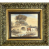 Olio su Tavola – Paesaggio Anonimo metà ’900 | Opera con Cornice