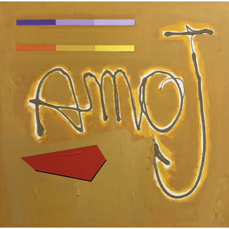 Salvatore D’Imperio – Amo | Tecnica mista su tela 60×60 cm (2009)