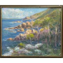 Paesaggio Costiero – Olio su Tela Firmato | Arte del Novecento