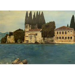 Paesaggio a Olio su Tela 1983 – P. Baum | 100×72 cm