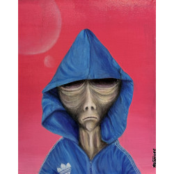 Simone Varese "FREE TIME ON MARS" 2025 Acrilico su tela , 60x40 cm Firmato