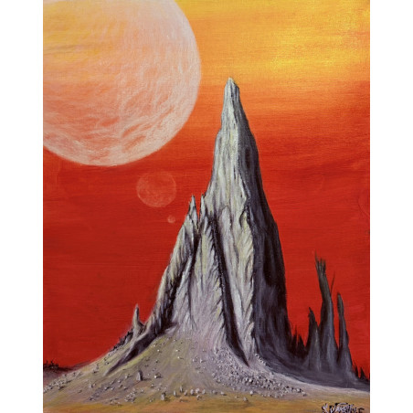 Simone Varese "Life on mars" 2025 Acrilico su tela , 60x50 cm Firmato