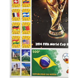 FOGLIO FRANCOBOLLI FIFA WORLD CUP BRASIL 2014 – REPUBLIQUE DU NIGER | NUOVO