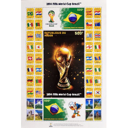 FOGLIO FRANCOBOLLI FIFA WORLD CUP BRASIL 2014 – REPUBLIQUE DU NIGER | NUOVO