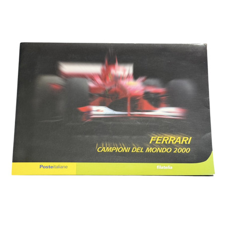 Ferrari Campioni del Mondo Formula 1 – Collezione Filatelica Ufficiale 2000 (Busta + Fogli + Custodia)