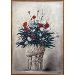 Mario Russo – Coppa Della tomba di Palestrina , 100x70 cm - Olio su tela, Firmato