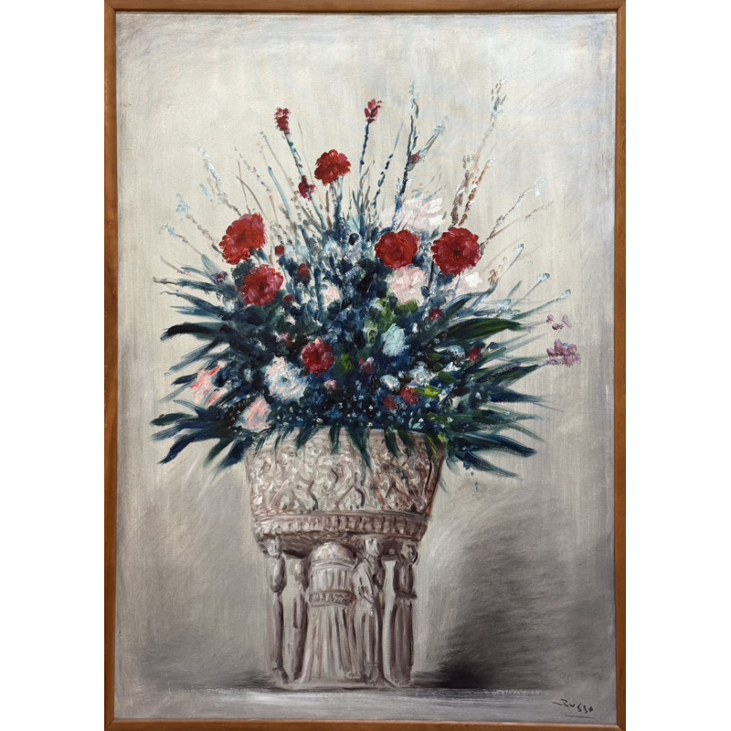 Mario Russo – Coppa Della tomba di Palestrina , 100x70 cm - Olio su tela, Firmato