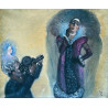 Mario Russo – Omaggio a Fellini (1984) 60x50 cm - Olio su tela, Firmato