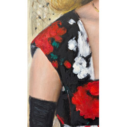Mario Russo – Ritratto di donna (1994) 80x60 cm - Olio su tela, Firmato