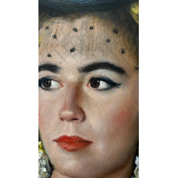 Mario Russo – Ritratto di donna (1994) 80x60 cm - Olio su tela, Firmato