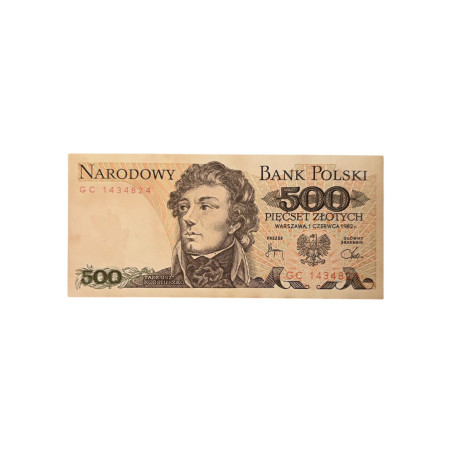 Polonia – 500 Złotych Vintage (1982) | Narodowy Bank Polski | Tadeusz Kościuszko