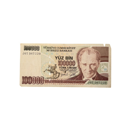 Turchia – 100.000 Lira Vintage | Türkiye Cumhuriyet Merkez Bankası | Atatürk