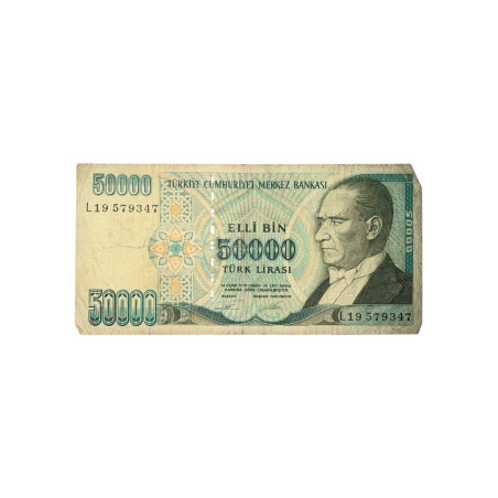 Banconota Turchia 50.000 Lire Turche – Atatürk – Fuori Corso