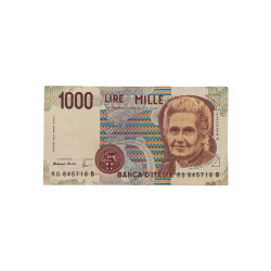 Banconota Italia 1.000 Lire Maria Montessori – Banca d’Italia