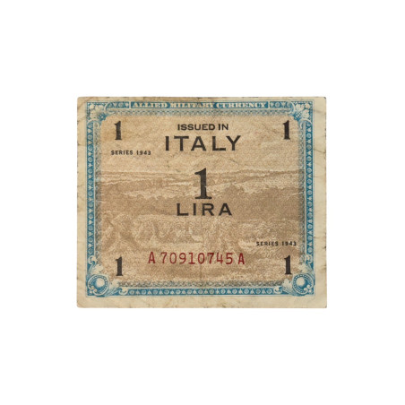 Banconota Alleata 1 Lira – Allied Military Currency – Italia 1943 – Serie WWII