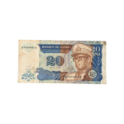 Banconota Zaire 20 Nuovi Zaires – Mobutu Sese Seko – Banque du Zaïre – 1993