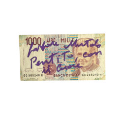 Banconota Italiana 1000 Lire Montessori – Firmata a Mano da Gaspare Mutolo | Memorabilia Autografa