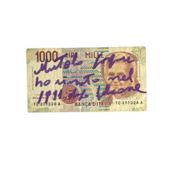 Banconota Italiana 1000 Lire Montessori – Firmata a Mano da Gaspare Mutolo | Memorabilia Autografa
