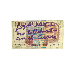 Banconota Italiana 1000 Lire Montessori – Firmata a Mano da Gaspare Mutolo | Memorabilia Autografa