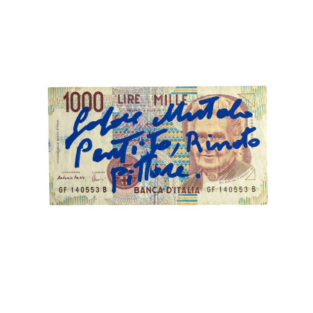 Banconota Italiana 1000 Lire Montessori – Firmata a Mano da Gaspare Mutolo | Memorabilia Autografa