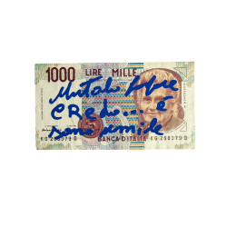 Banconota Italiana 1000 Lire Montessori – Firmata a Mano da Gaspare Mutolo | Memorabilia Autografa