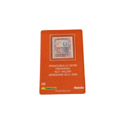 Francobollo Serie Ordinaria “Alti Valori” €1,24 Italia – Emissione 2002 (cartoncino filatelico originale)