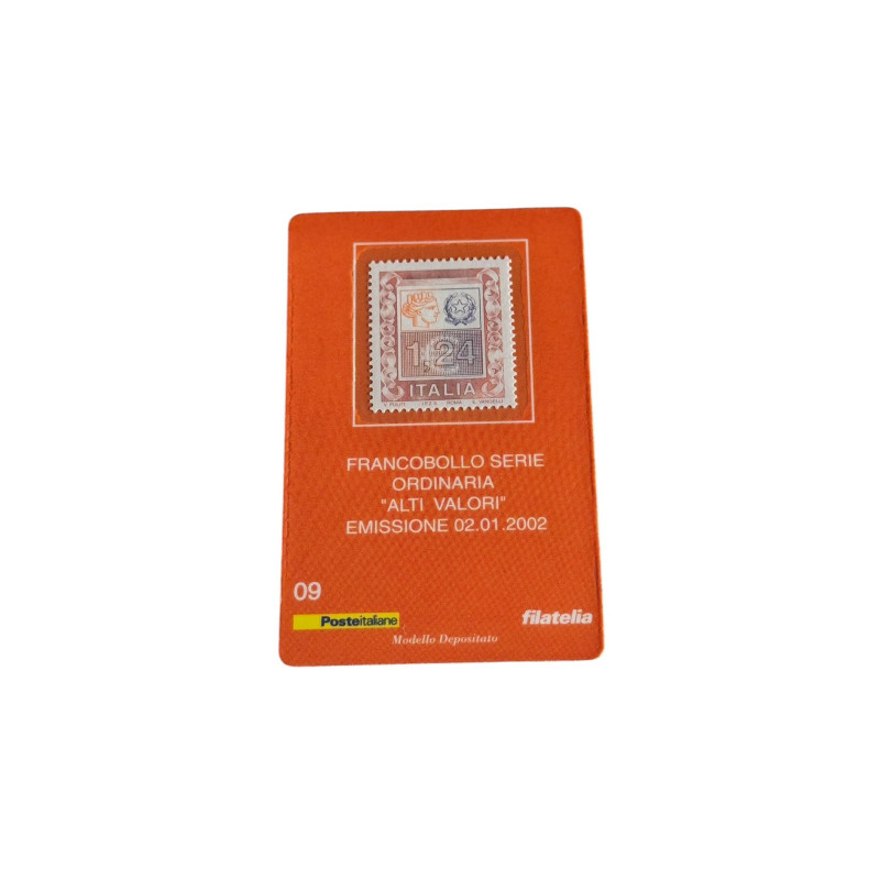Francobollo Serie Ordinaria “Alti Valori” €1,24 Italia – Emissione 2002 (cartoncino filatelico originale)