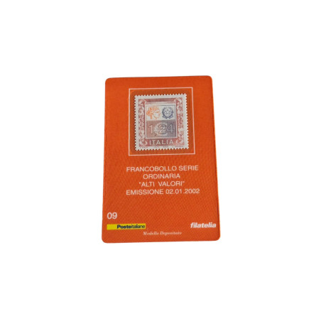 Francobollo Serie Ordinaria “Alti Valori” €1,24 Italia – Emissione 2002 (cartoncino filatelico originale)